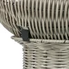 Abri Amalia, en polyrattan, ronde 42 × 70 cm, gris