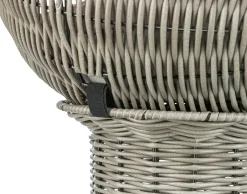 Abri Amalia, en polyrattan, ronde 42 × 70 cm, gris
