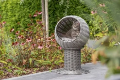 Abri Amalia, en polyrattan, ronde 42 × 70 cm, gris