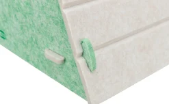 Abri Lucy, feutre, ovale 46 × 50 × 38 cm, sable/vert
