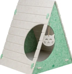 Abri Lucy, feutre, ovale 46 × 50 × 38 cm, sable/vert