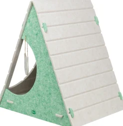Abri Lucy, feutre, ovale 46 × 50 × 38 cm, sable/vert