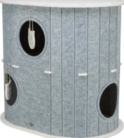 Abri Mara, feutre, 2 étages, ovale 66 × 62 × 46 cm, sable/gris