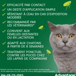 Advantage 80, pour chat, 4 pipettes de 0.8 ml
