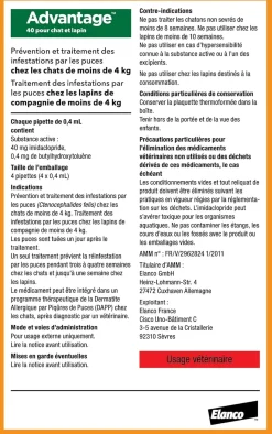 Advantage 40, pour chat, 6 pipettes de 0.4 ml