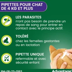 Advantage 80, pour chat, 6 pipettes de 0.8 ml