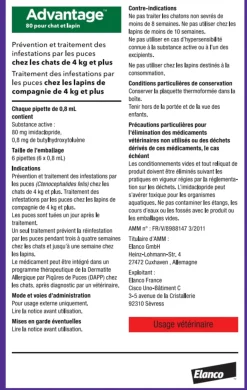 Advantage 80, pour chat, 6 pipettes de 0.8 ml