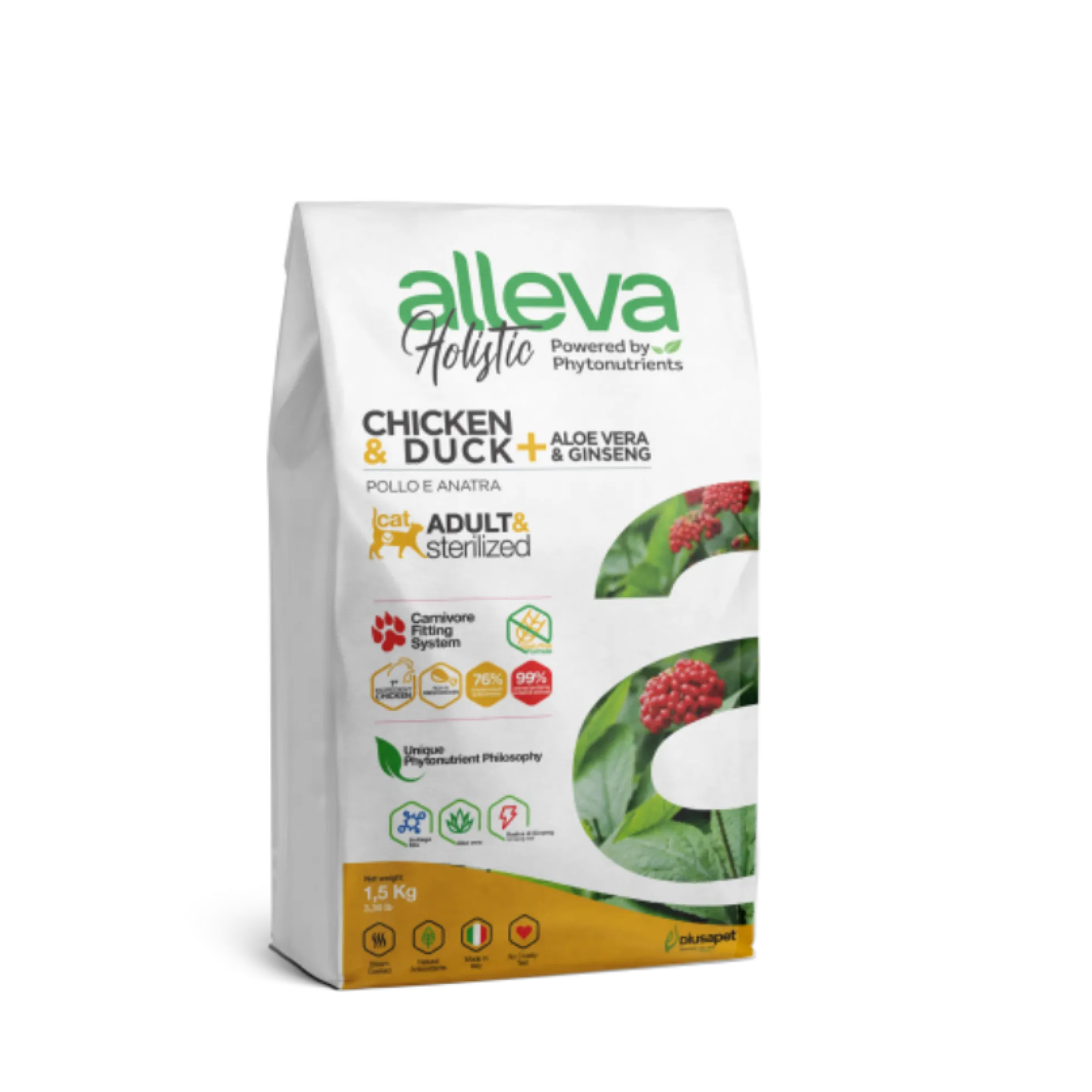 Alleva Holistic chat adulte poulet & canard