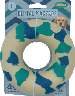 Anneau caoutchouc naturel Bagel, bleu, L 12.5 cm