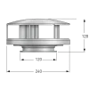 Aérateur rotatif ABS blanc hauteur 120 mm