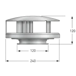 Aérateur rotatif ABS blanc hauteur 120 mm