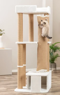 Arbre à chat Active, blanc, 150 cm