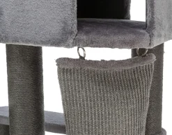 Arbre à chat Activ, gris avec rampe d'escalade, 122 cm