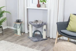 Arbre à chat Baza avec brosse, 50 cm, gris