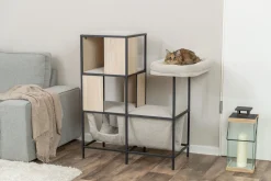 Arbre à chat CityStyle avec structure métallique 100 cm, crème