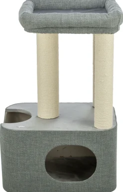 Arbre à chat Viviana, carré, 86 cm, bleu,gris