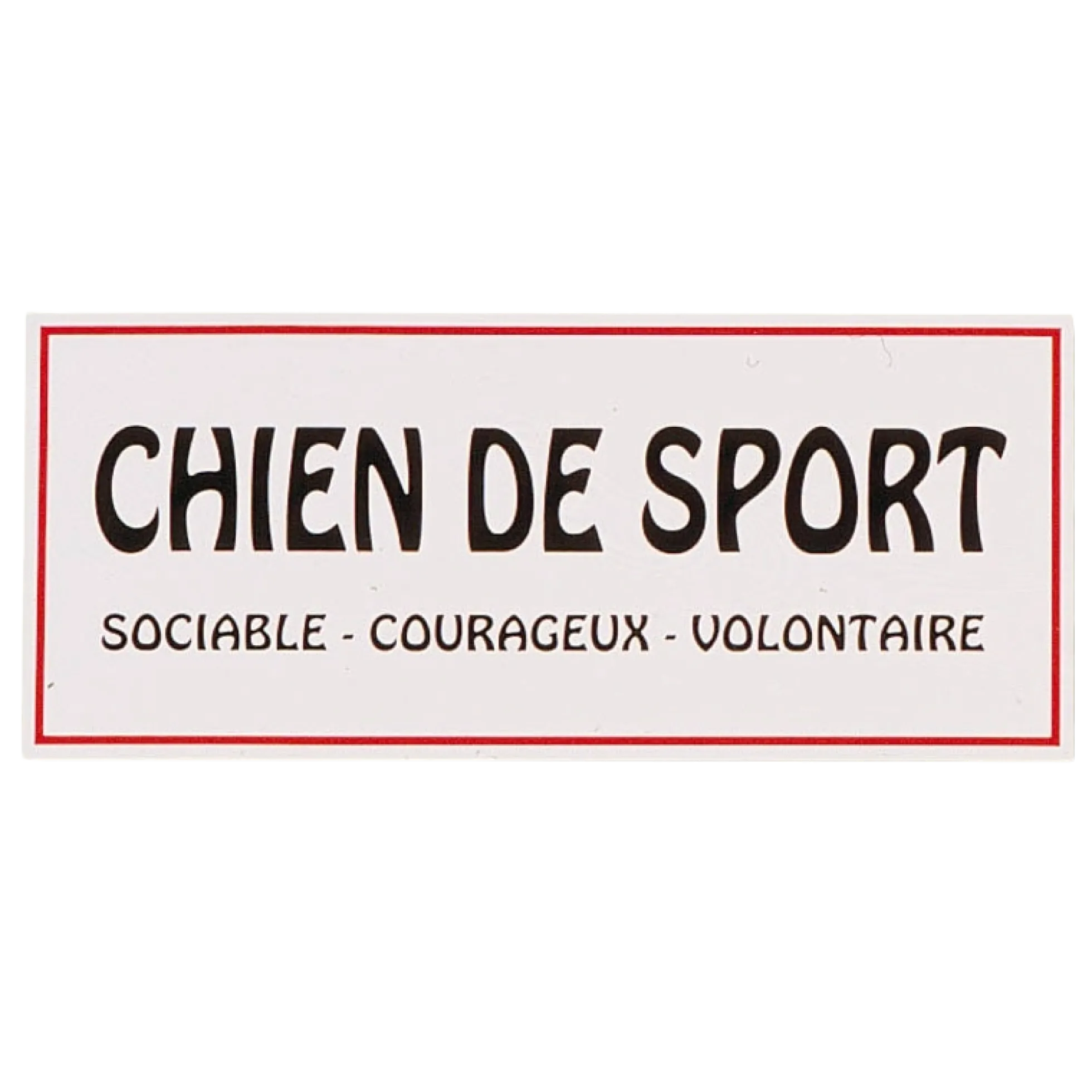 Autocollant "CHIEN DE SPORT"