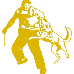 Autocollant or Malinois mordant
