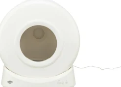 Bac à litière auto-nettoyant, en plastique 51 × 56 × 54 cm, blanc