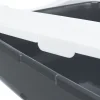 Bac à litière Classic, avec rebord, 37 × 15 × 48 cm, sauge/blanc