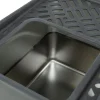 Bac à litière en acier inoxydable avec rebord Hop In 40 × 39 × 52 cm,
