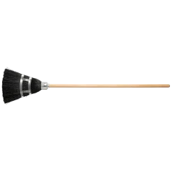 Balai de chenil et extérieur avec manche en bois