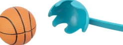 Balle catapulte avec balle, plast./caout. Mousse, 6/60 cm, orange/pétrole