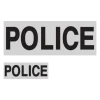 Bandeaux 13 x 5 cm + 30 x 10 cm POLICE (lettre noir)