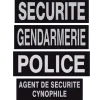 Bandeaux 13 x 5 cm + 27 x 10 cm SECURITE (fond noir)