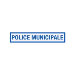 Barrette rétro-réfléchissante dos velcro 10x2cm POLICE MUNICIPALE