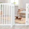 Barrière pour chiens avec porte, 4 parties