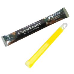 Baton lumineux chemlight 15 cm - 12 heures jaunes