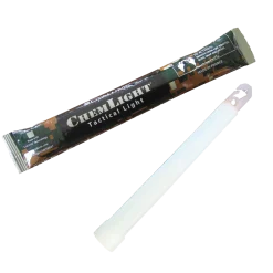 Baton lumineux chemlight 15 cm - 8 heures blanc