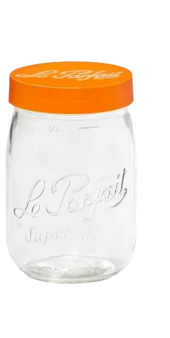 Bocal en verre avec couvercle à vis 2 litres