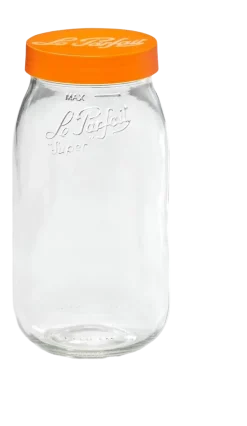 Bocal en verre avec couvercle à vis 3 litres