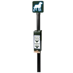 Borne de propreté canine avec distributeur de sac ramasse crottes sachet cartonné solo