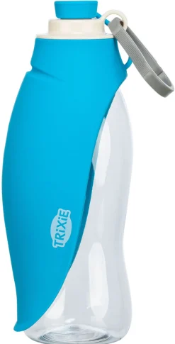 Bouteille avec écuelle pour boire