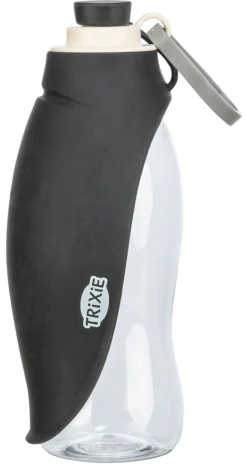 Bouteille avec écuelle pour boire