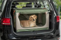 Box pour chien Comfy L: 63,8 × 60,7 × 95,5 cm, vert olive/beige
