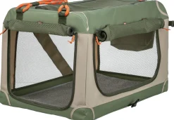 Box pour chien Comfy S: 47,5 × 44,5 × 70 cm, vert olive/beige