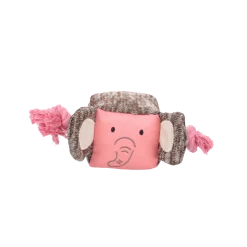 Britty, jouet pour chiot Eléphant rose/ocre