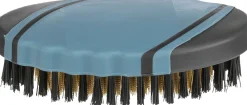 Brosse de soin, en plastique/poils nylon / laiton, 7 × 12 cm, gris foncé/bleu