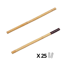 Bâton bambou non fendu, lot de 25 pcs