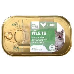 Bubi Nature chat poulet / thon en bouillon, 85 g