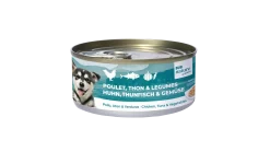 Bubi Nature chien blanc de poulet thon et petits légumes, 150 g