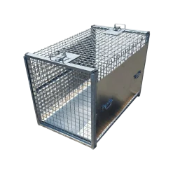 Cage capture acier galvanisé 103 x 63.5 x 70 cm, portes guillotine
