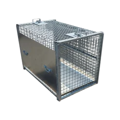Cage capture acier galvanisé 103 x 63.5 x 70 cm, portes guillotine