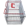 Cage de contrainte 44 x 30 x 29 cm, ouverture en haut