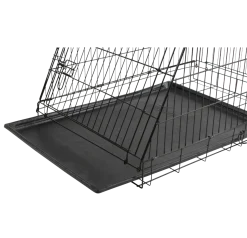 Cage de transport métal pliante, 2 portes, 1 pan incliné, taille 3