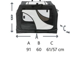 Cage de transport pliante double en Cordura / Nylon